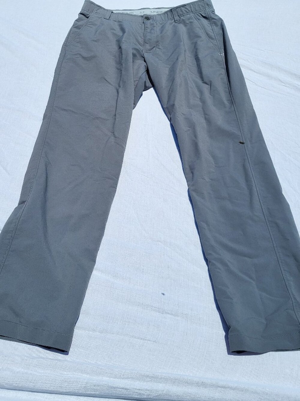Lot of 2 Under Armour Pants Mens 36x32 Blue Gray Stretch Golf Performance Active